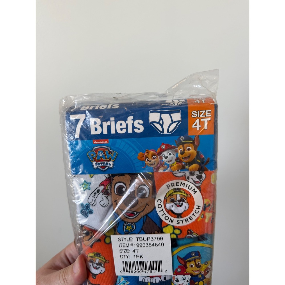Paw Patrol 7 Pack Boys Briefs – Size 4T – New in Package - Picture 2 of 3